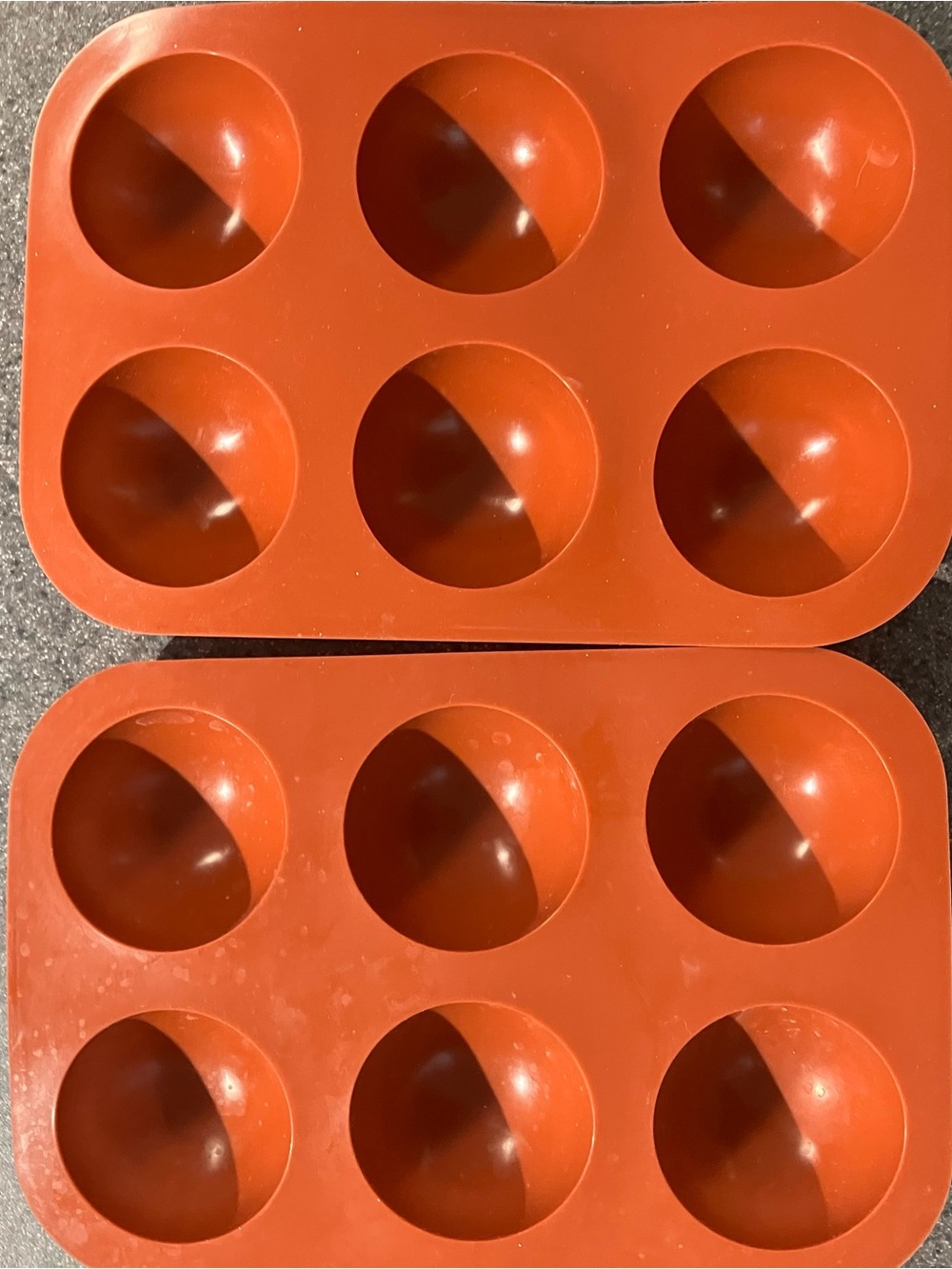 Silicone Half-Sphere Baking Mold Tray - Orange (Set of 2)